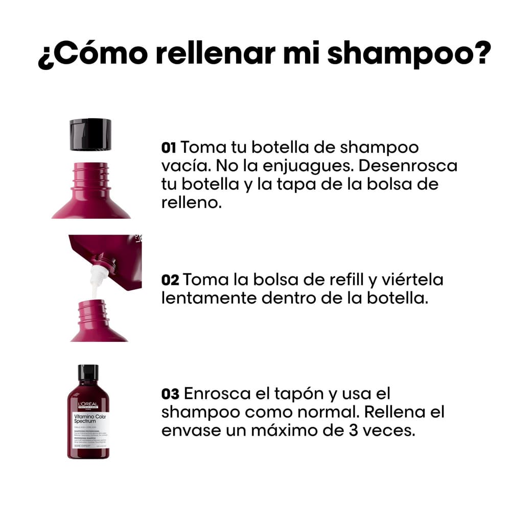 SHAMPOO REFILL L'ORÉAL PROFESSIONNEL VITAMINO COLOR SPECTRUM (REFILL DE SHAMPOO PARA CABELLO TEÑIDO)